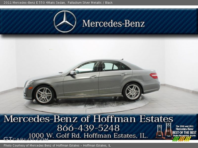 Palladium Silver Metallic / Black 2011 Mercedes-Benz E 550 4Matic Sedan