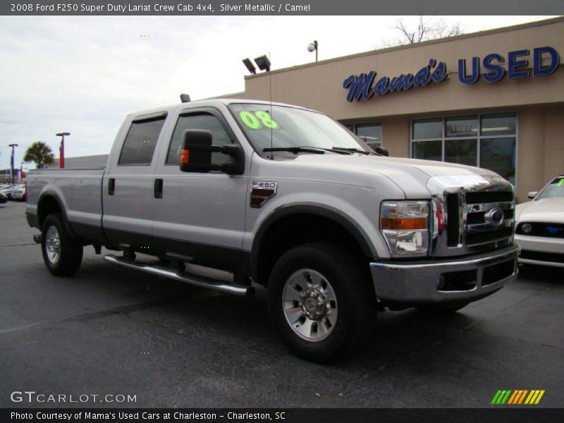 Silver Metallic / Camel 2008 Ford F250 Super Duty Lariat Crew Cab 4x4