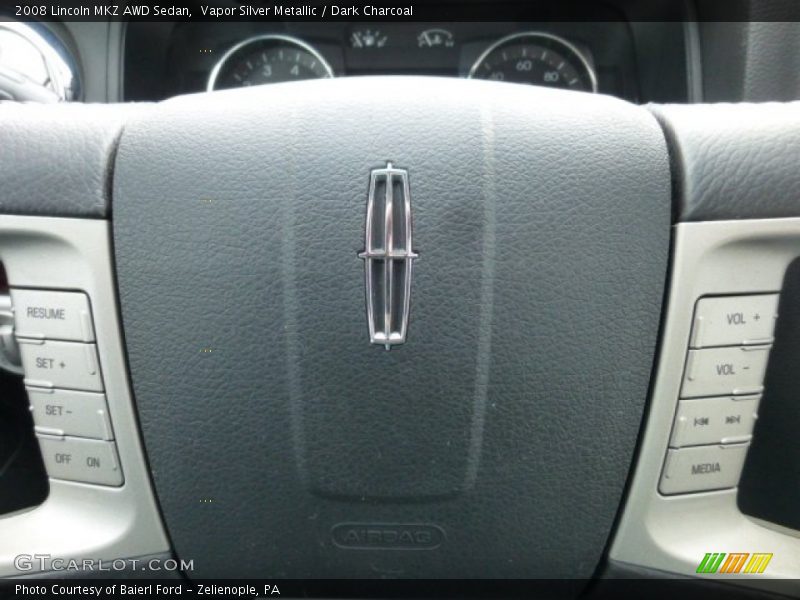 Vapor Silver Metallic / Dark Charcoal 2008 Lincoln MKZ AWD Sedan
