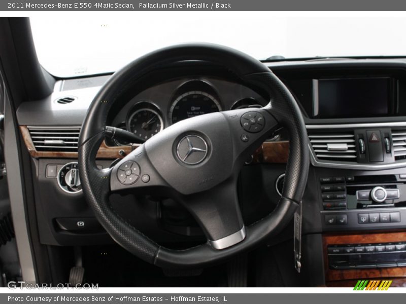 Palladium Silver Metallic / Black 2011 Mercedes-Benz E 550 4Matic Sedan