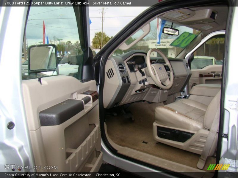 Silver Metallic / Camel 2008 Ford F250 Super Duty Lariat Crew Cab 4x4