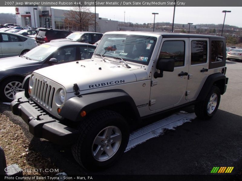 Bright Silver Metallic / Dark Slate Gray/Medium Slate Gray 2007 Jeep Wrangler Unlimited Rubicon 4x4