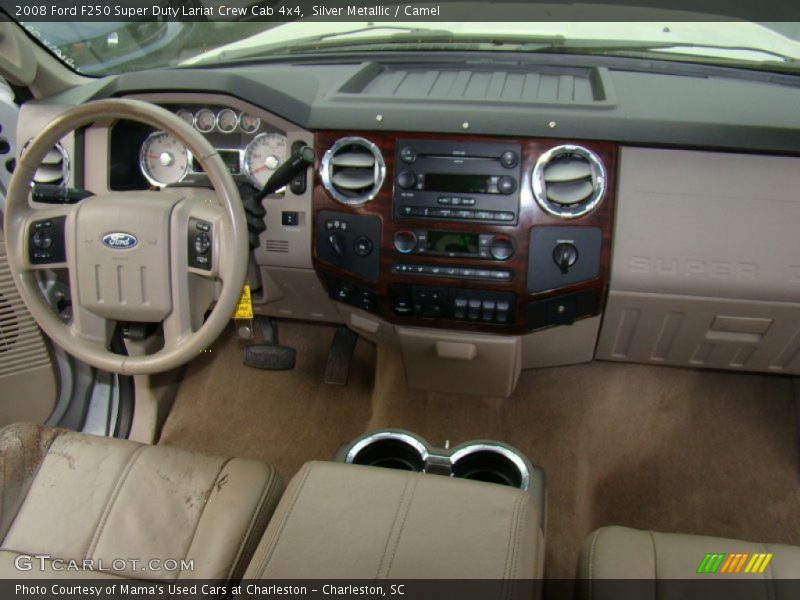 Silver Metallic / Camel 2008 Ford F250 Super Duty Lariat Crew Cab 4x4