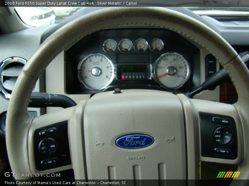 Silver Metallic / Camel 2008 Ford F250 Super Duty Lariat Crew Cab 4x4