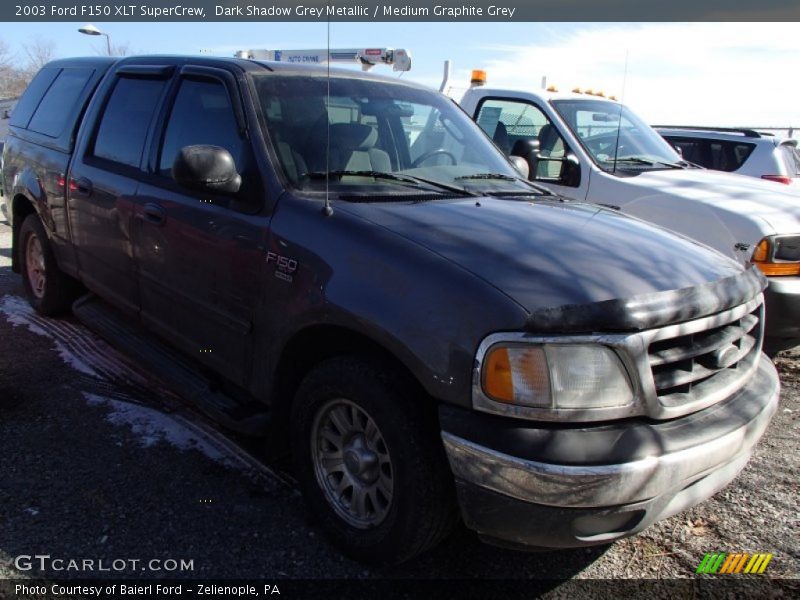 Dark Shadow Grey Metallic / Medium Graphite Grey 2003 Ford F150 XLT SuperCrew
