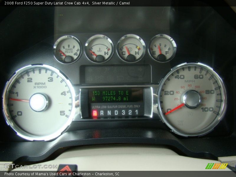 Silver Metallic / Camel 2008 Ford F250 Super Duty Lariat Crew Cab 4x4