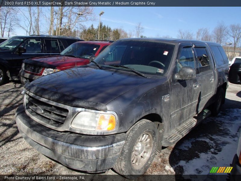 Dark Shadow Grey Metallic / Medium Graphite Grey 2003 Ford F150 XLT SuperCrew