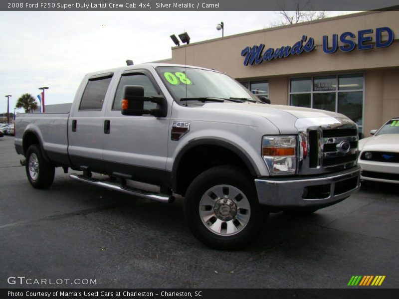 Silver Metallic / Camel 2008 Ford F250 Super Duty Lariat Crew Cab 4x4