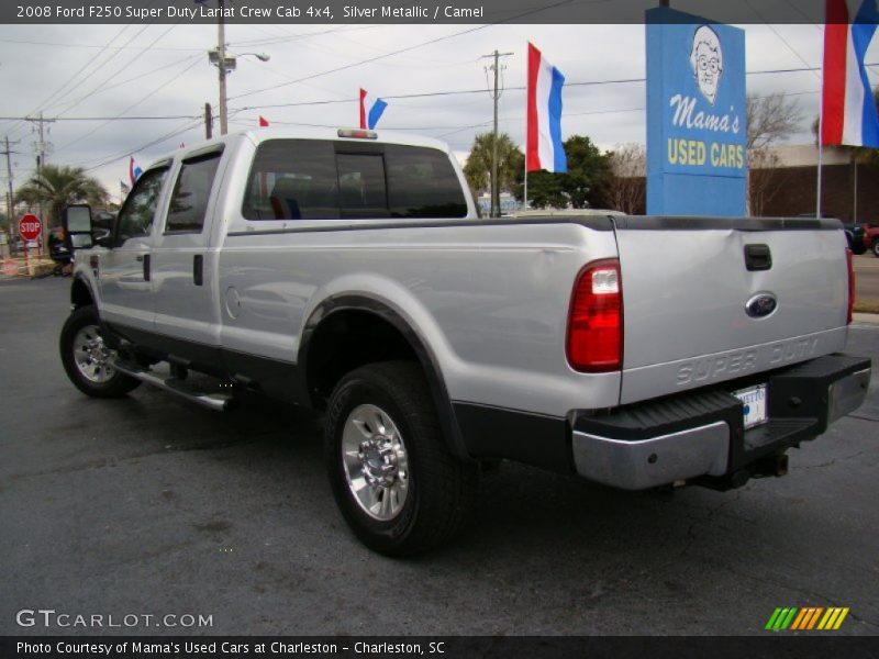 Silver Metallic / Camel 2008 Ford F250 Super Duty Lariat Crew Cab 4x4