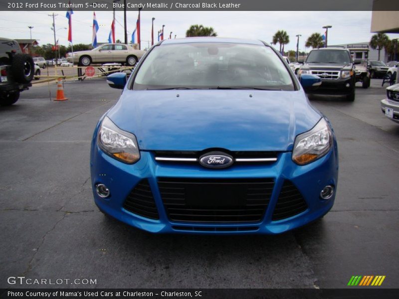 Blue Candy Metallic / Charcoal Black Leather 2012 Ford Focus Titanium 5-Door