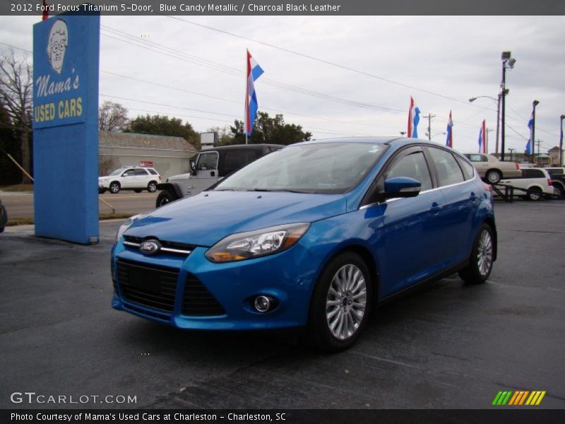 Blue Candy Metallic / Charcoal Black Leather 2012 Ford Focus Titanium 5-Door