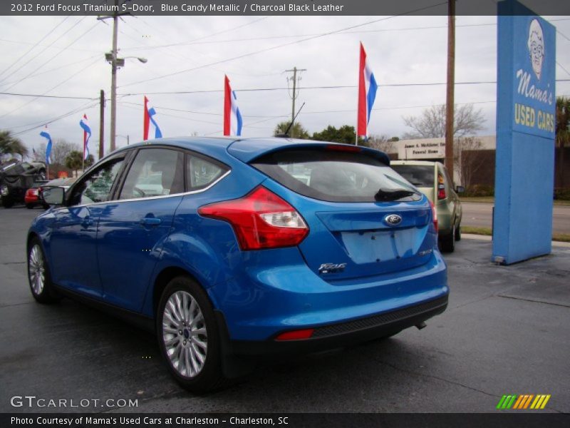 Blue Candy Metallic / Charcoal Black Leather 2012 Ford Focus Titanium 5-Door