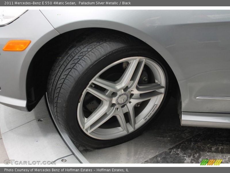 Palladium Silver Metallic / Black 2011 Mercedes-Benz E 550 4Matic Sedan