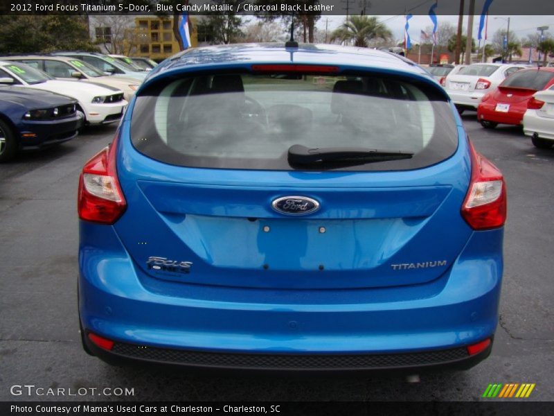 Blue Candy Metallic / Charcoal Black Leather 2012 Ford Focus Titanium 5-Door