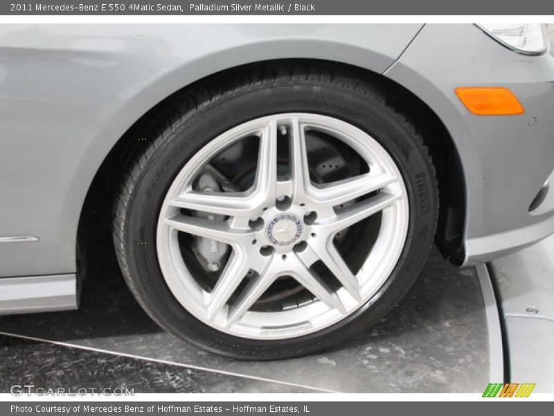 Palladium Silver Metallic / Black 2011 Mercedes-Benz E 550 4Matic Sedan
