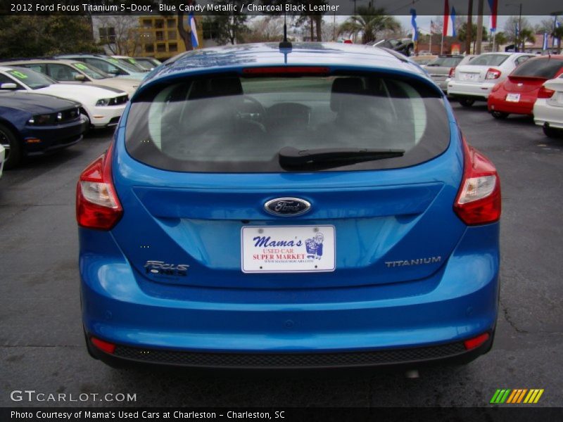 Blue Candy Metallic / Charcoal Black Leather 2012 Ford Focus Titanium 5-Door