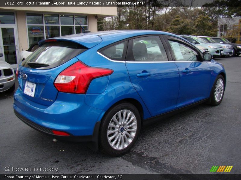 Blue Candy Metallic / Charcoal Black Leather 2012 Ford Focus Titanium 5-Door