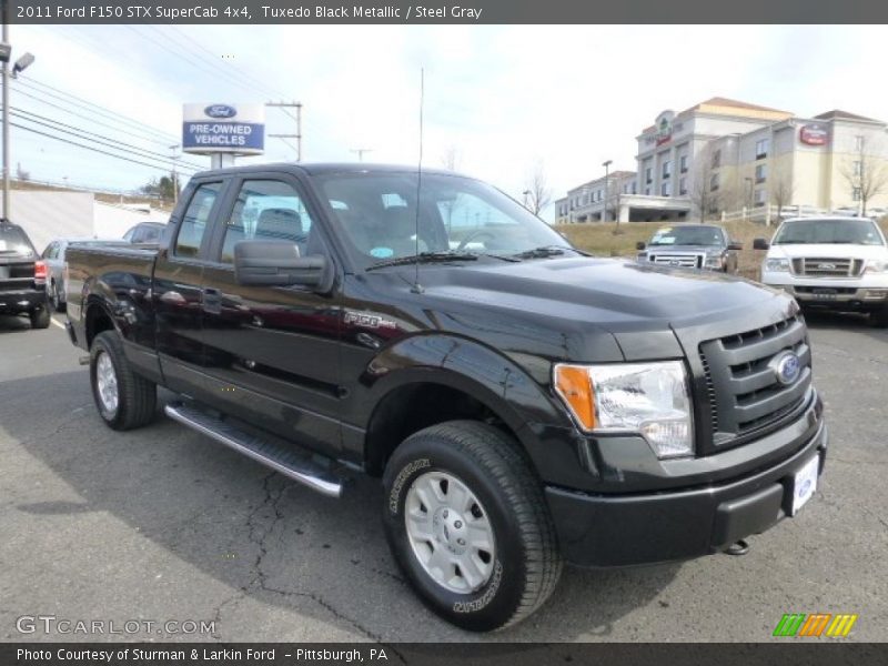 Tuxedo Black Metallic / Steel Gray 2011 Ford F150 STX SuperCab 4x4