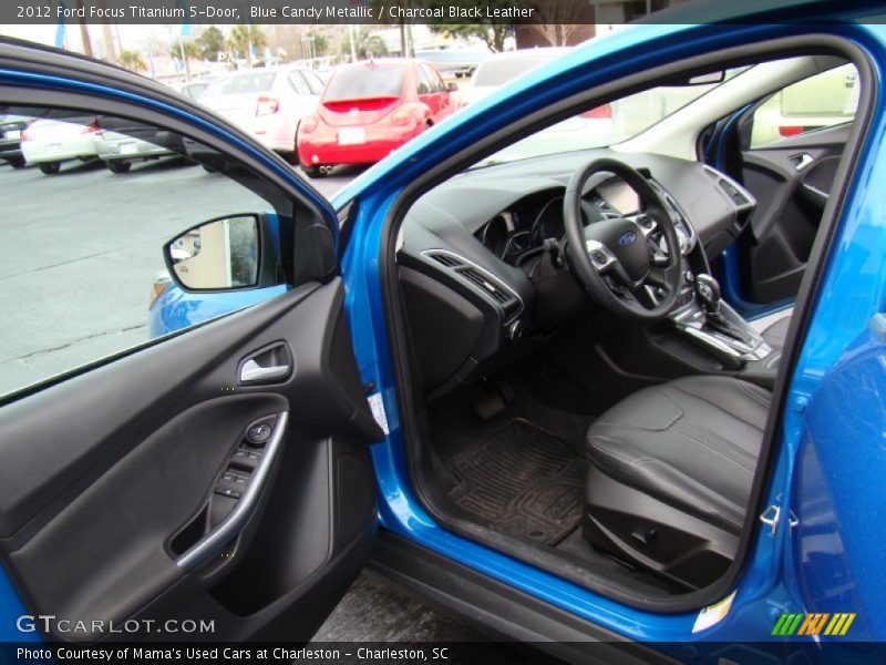 Blue Candy Metallic / Charcoal Black Leather 2012 Ford Focus Titanium 5-Door