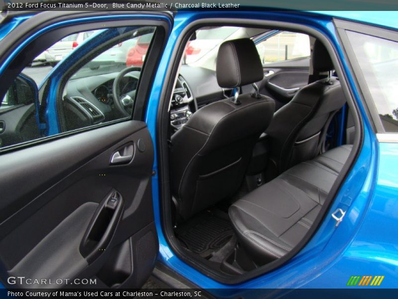 Blue Candy Metallic / Charcoal Black Leather 2012 Ford Focus Titanium 5-Door