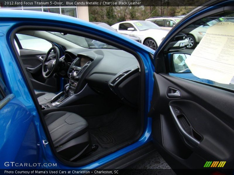 Blue Candy Metallic / Charcoal Black Leather 2012 Ford Focus Titanium 5-Door