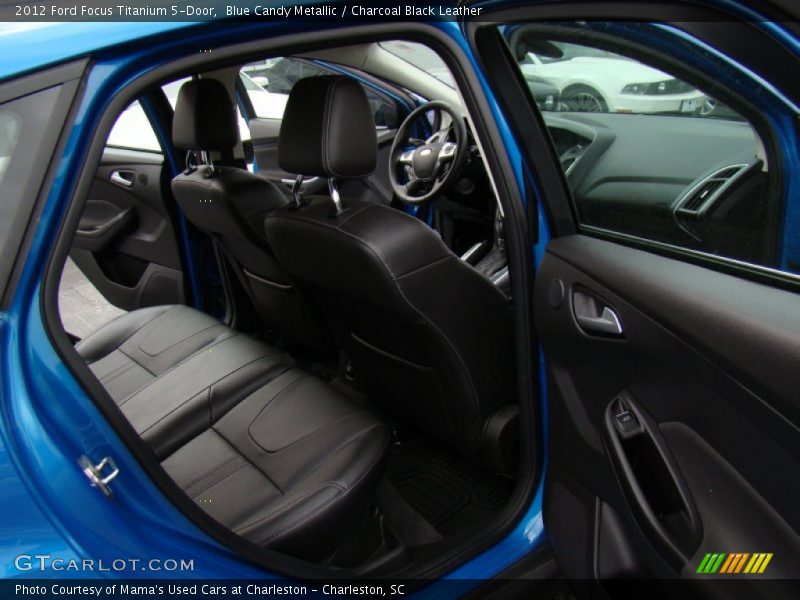 Blue Candy Metallic / Charcoal Black Leather 2012 Ford Focus Titanium 5-Door