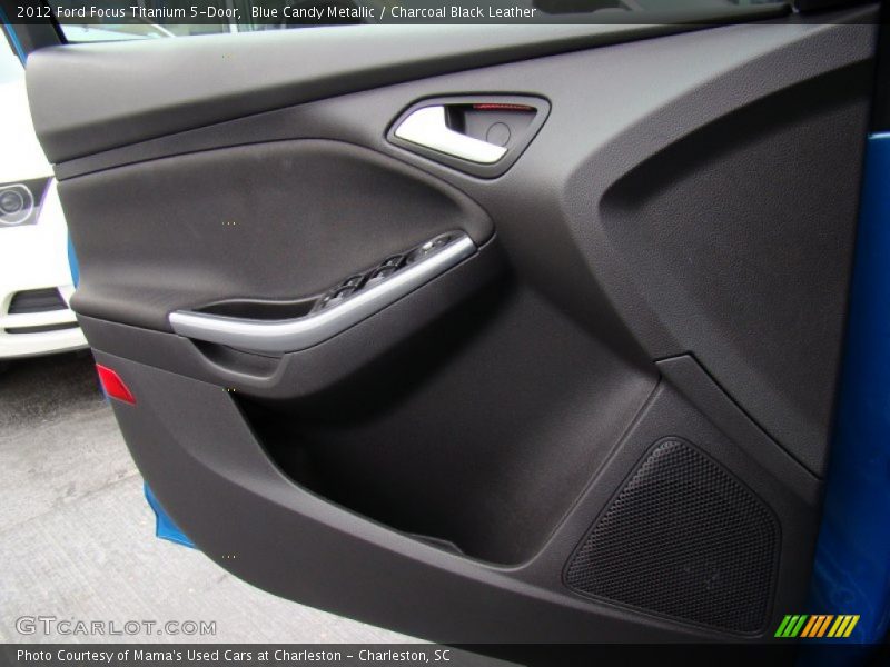 Blue Candy Metallic / Charcoal Black Leather 2012 Ford Focus Titanium 5-Door