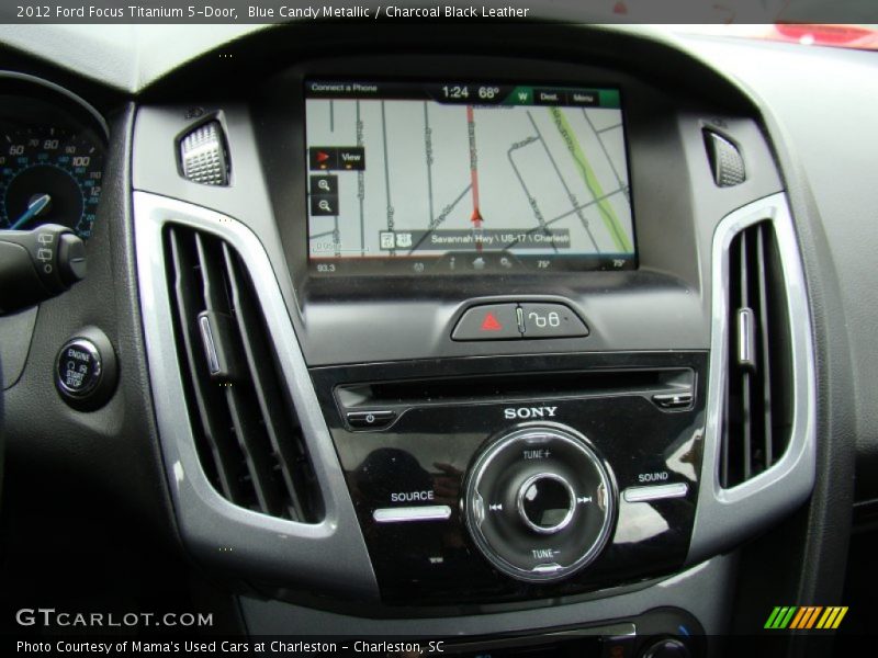 Blue Candy Metallic / Charcoal Black Leather 2012 Ford Focus Titanium 5-Door