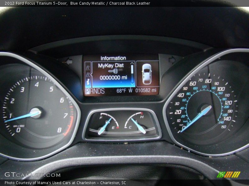Blue Candy Metallic / Charcoal Black Leather 2012 Ford Focus Titanium 5-Door