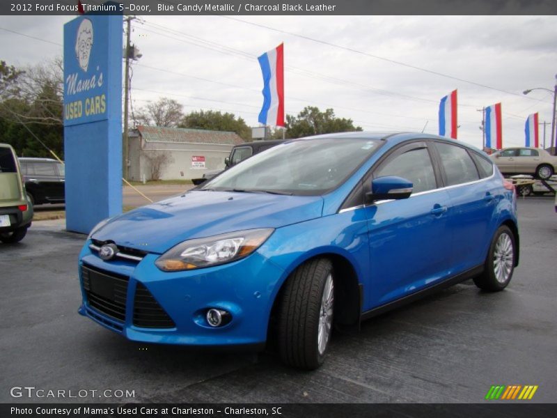 Blue Candy Metallic / Charcoal Black Leather 2012 Ford Focus Titanium 5-Door
