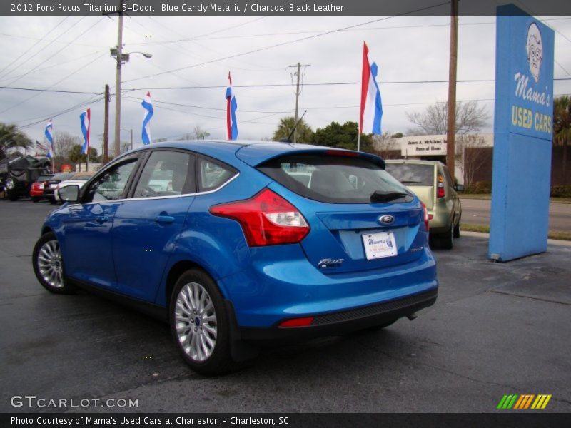 Blue Candy Metallic / Charcoal Black Leather 2012 Ford Focus Titanium 5-Door