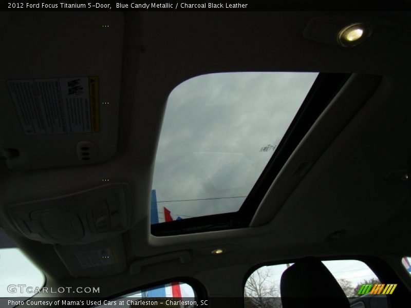 Blue Candy Metallic / Charcoal Black Leather 2012 Ford Focus Titanium 5-Door