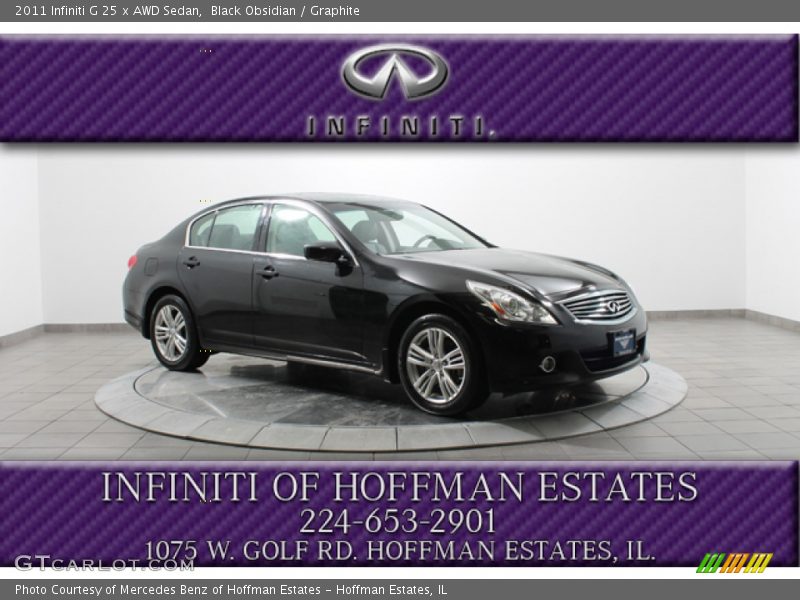 Black Obsidian / Graphite 2011 Infiniti G 25 x AWD Sedan