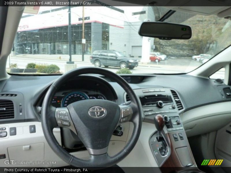 Blizzard Pearl / Gray 2009 Toyota Venza V6 AWD