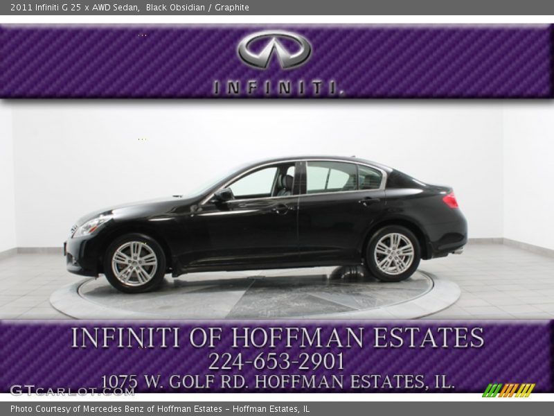 Black Obsidian / Graphite 2011 Infiniti G 25 x AWD Sedan