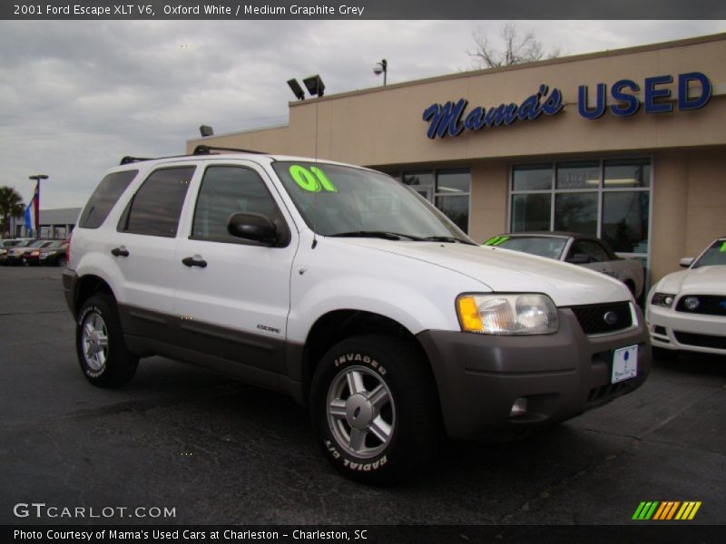 Oxford White / Medium Graphite Grey 2001 Ford Escape XLT V6