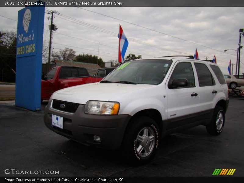 Oxford White / Medium Graphite Grey 2001 Ford Escape XLT V6