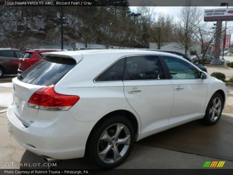 Blizzard Pearl / Gray 2009 Toyota Venza V6 AWD