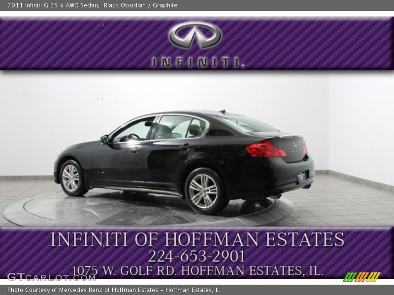 Black Obsidian / Graphite 2011 Infiniti G 25 x AWD Sedan