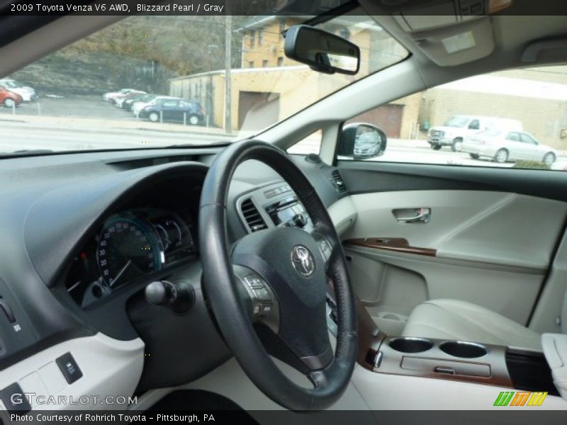 Blizzard Pearl / Gray 2009 Toyota Venza V6 AWD