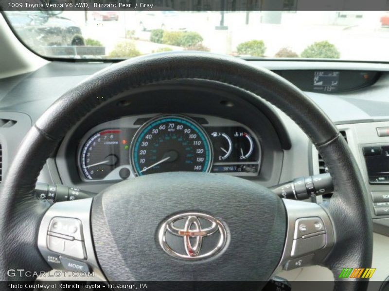 Blizzard Pearl / Gray 2009 Toyota Venza V6 AWD