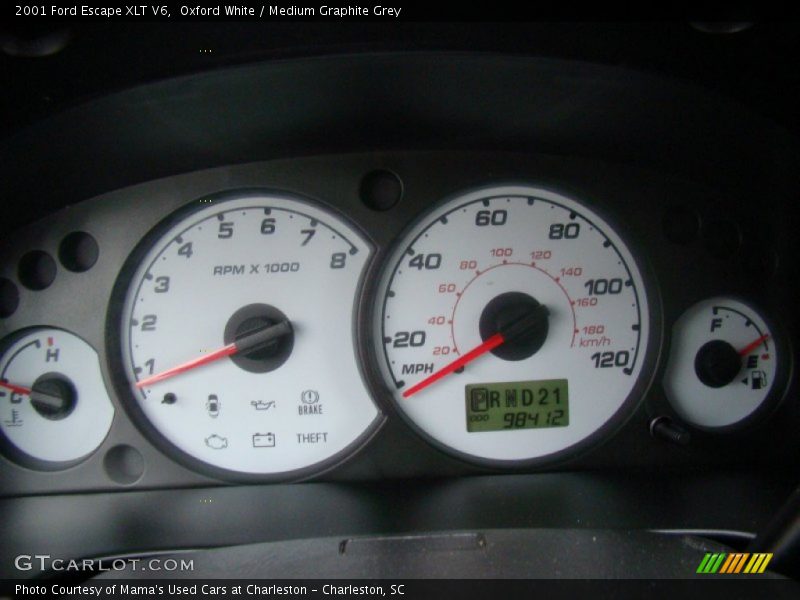 Oxford White / Medium Graphite Grey 2001 Ford Escape XLT V6
