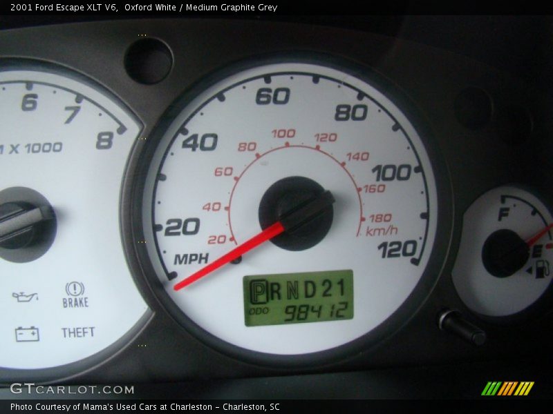 Oxford White / Medium Graphite Grey 2001 Ford Escape XLT V6