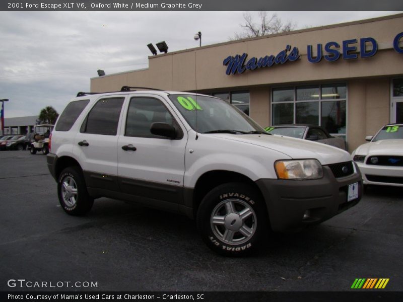 Oxford White / Medium Graphite Grey 2001 Ford Escape XLT V6