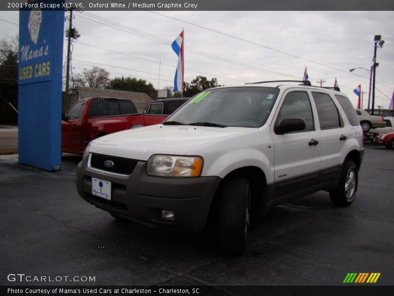 Oxford White / Medium Graphite Grey 2001 Ford Escape XLT V6