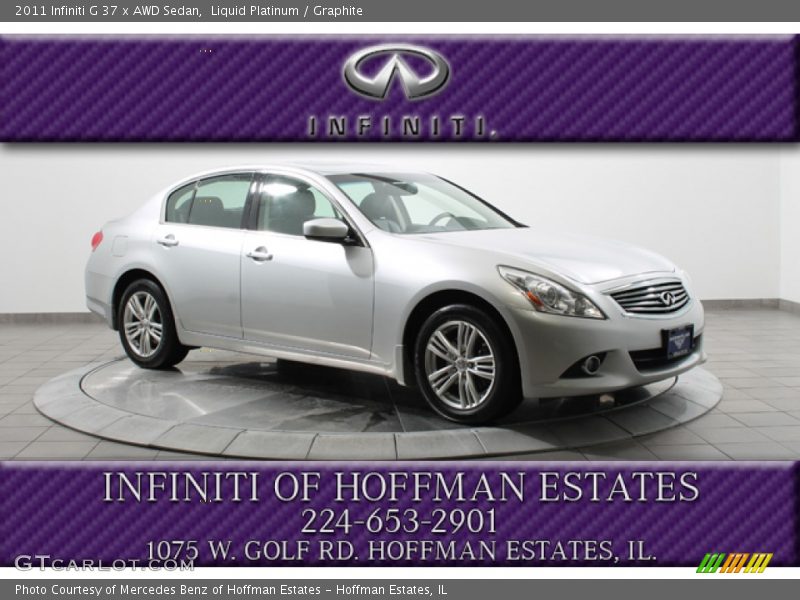 Liquid Platinum / Graphite 2011 Infiniti G 37 x AWD Sedan