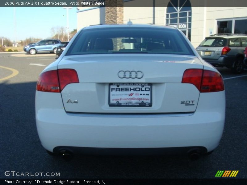 Arctic White / Beige 2006 Audi A4 2.0T quattro Sedan