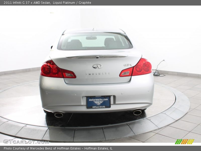 Liquid Platinum / Graphite 2011 Infiniti G 37 x AWD Sedan