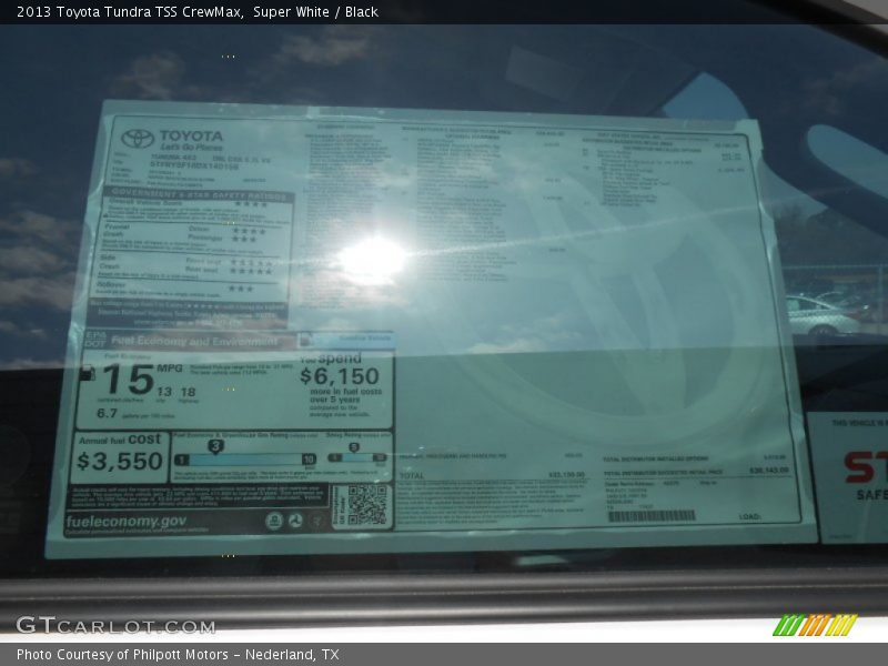 Super White / Black 2013 Toyota Tundra TSS CrewMax