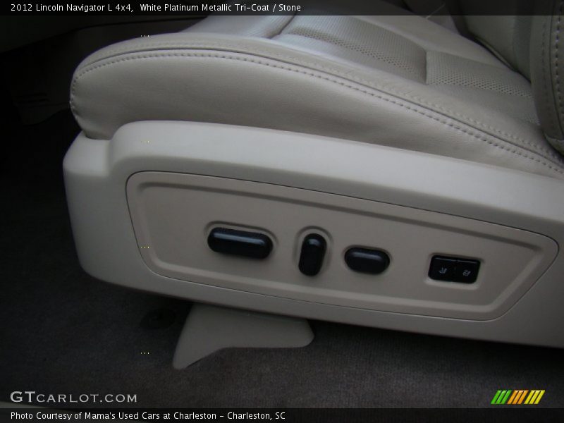 White Platinum Metallic Tri-Coat / Stone 2012 Lincoln Navigator L 4x4